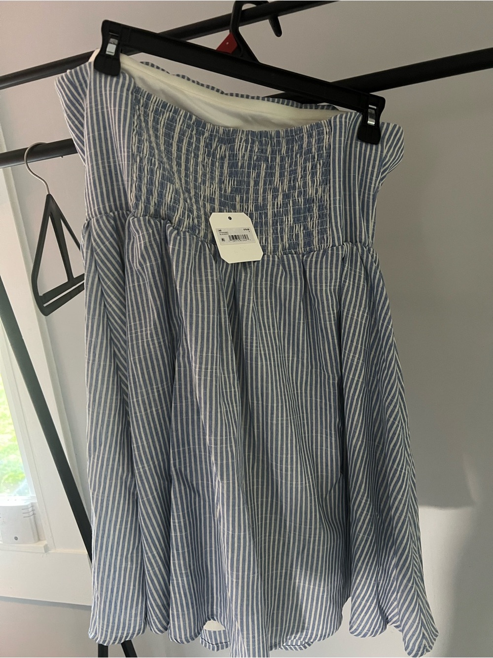 Altar'd State Blue and White Striped Strapless Sundress - Picture 2 of 6